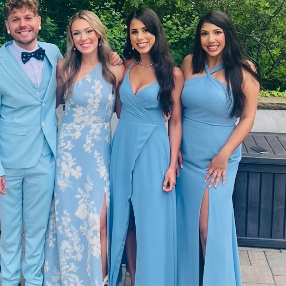 Long blue dress